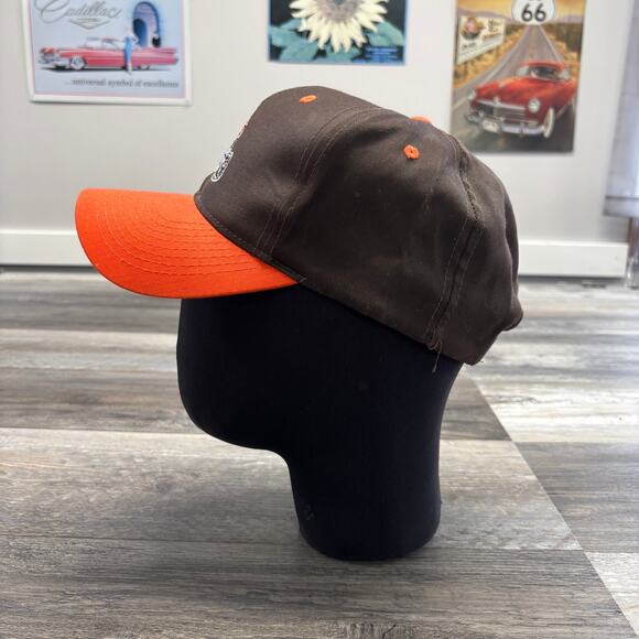 Vintage Logo Athletic NFL Cleveland Browns Orange Brown Mens OS Football Hat Cap - Picture 2 of 9